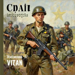 ismail inceoglu painting of the vietnam war, painting, art concept for a book cover, trending on artstation, by greg manchess and by craig mullins and by kilian eng and by jake parker