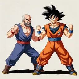 alexander lukashenko fighting in dragonball z, anime, muscles, hard shadows,
