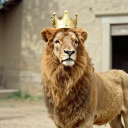 lama is king, photo from 1 9 5 0's colourised