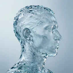 ! dream water artwork manipulation in a human head shape,, ray tracing, sharp focus, realistic water, long shot
