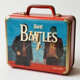 a vintage beatles lunchbox