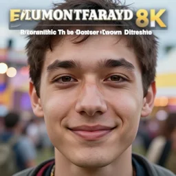 the face of a happy and calm person at a festival who has glimpsed the fourth dimension, intricately detailed, beautiful face, detailed eyes, award winning, 8 k