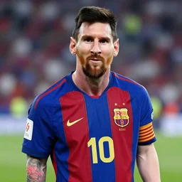 a well designed portrait of Messi , detailed, realistic, Artstation, Greg Rutkowski, 8K resolution.