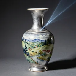 porcelain vase still life amazing composition, pinterest, artstation trending, behance, watercolor, by coby whitmore, silver, laser light,