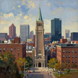city of boston, painted by el greco, digital painting, 4 k