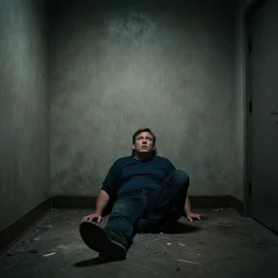 Ron Desantis lost in the backrooms, photo, alone, liminal, dismal