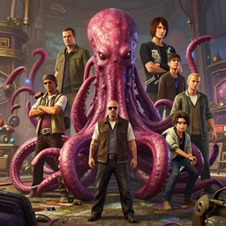 highly detailed portrait, tentacle monster, in gta v, stephen bliss, unreal engine, fantasy art by greg rutkowski, loish, rhads, ferdinand knab, makoto shinkai and lois van baarle, ilya kuvshinov, rossdraws, tom bagshaw, global illumination, radiant light, detailed and intricate environment