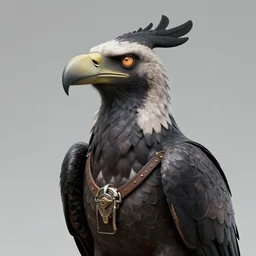 a dieselpunk portrait of an anthropomorphic vulture character, by stephen gammell, by jack gaughan, by george ault, by victo ngai, 3 d render, cgsociety, artstation