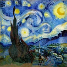 every life has music today, painting in the style of van gogh
