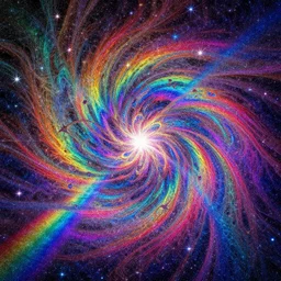 hyper realistic photo of beautiful dreamy sky full of a billion rainbow stars, hyper realistic, fractal art, art station, coherent design, symmetrical, vivid colour, complementary colour, golden ratio, detailed, sharp lines, intricate, rainbow shift, in unreal 3 d engine, ray tracing, octane render