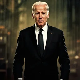 [ joe biden ] wearing a black suit, movie poster, the matrix movie, film still