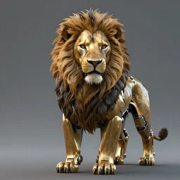 robot lion, hyperdetailed, artstation, cgsociety, 8k