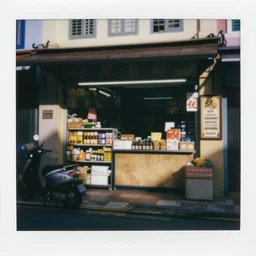 polaroid photo of a singaporean provision shop