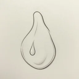 sketch of a tear, line art