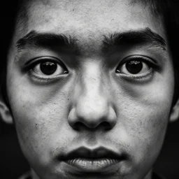 close - up portrait of eyeballs flying over a swamp, cinestill 8 0 0 t 3 5 mm b & w, heavy grain, high quality, noir, natural textures, photorealistic, ambient occlusion, hd, ultra wide lens, anamorphic, detailed face by sebastao salgado