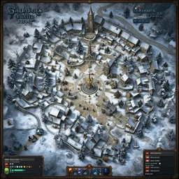 baldur's gate winter town, entire detailed level