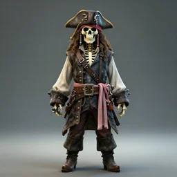 perfectly centered portrait, skeleton pirate, highly detailed, accurate, 8 k uhd, character design, unreal engine 5, by anne stokes
