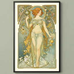stunning art nouveau print of 💂♀ 🪲 🤟 🥍 by stanley lau, 4 k, best on artstation, much wow, much detail