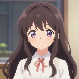 cute anime girl,digital art.