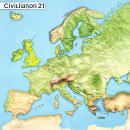 map of europe in civilization 2 game