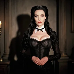 photo of morticia addams as played by catherine zeta jones
