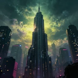 cyberpunk apocalypse sky
