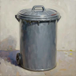 painting trashcan ultrarealistic oil painting davinci 8k