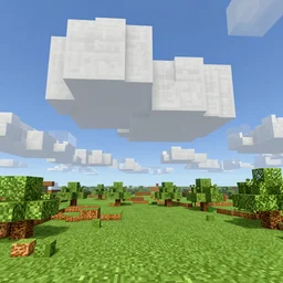 minecraft clouds over english countryside