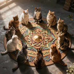 A mandala of cats!