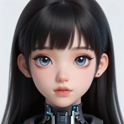 A pixel art of a cyberpunk cyborg girl with big and cute eyes, fine-face, realistic shaded perfect face, fine details. Very anime style. Realistic shaded lighting poster by Ilya Kuvshinov katsuhiro, magali villeneuve, artgerm, Jeremy Lipkin and Michael Garmash, Rob Rey and Kentarõ Miura style, trending on art station