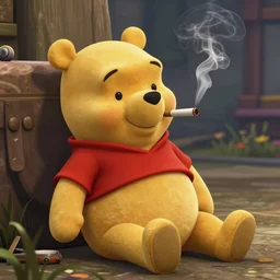a peaceful winnie the pooh smokes a joint gta 5 style - n 5