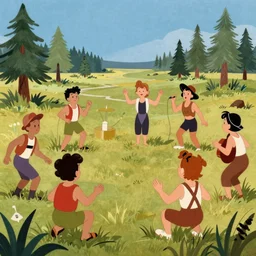 finnish people lost in open swamp while listening progressive dance music, a scene from merrie melodies, 1 9 4 5
