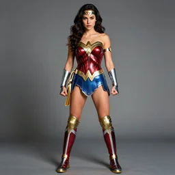 professional full length photograph of alexandra daddario as wonder woman.  Extremely detailed. 8k