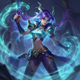 xayah league of legends wild rift hero champions arcane magic digital painting bioluminance alena aenami artworks in 4 k design by lois van baarle by sung choi by john kirby artgerm style pascal blanche and magali villeneuve mage fighter assassin