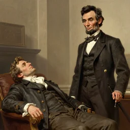 depiction of president lincoln freeing the slaves, illustration by mandy jurgens and william adolphe bouguereau, artgerm, 4 k, digital art, surreal, highly detailed, artstation, digital painting, concept art, smooth, sharp focus, illustration by mandy jurgens and william adolphe bouguereau