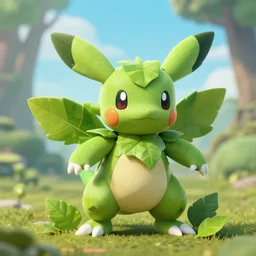 a new pokemon made of leaves