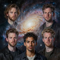 Portrait of a galaxy painting by aaron brooks, chris dyer, android jones, and alex grey