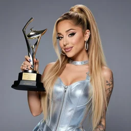 retrofuturistic ariana grande, photography award winning