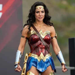 joe biden in wonder woman cosplay, 8 k, photo,