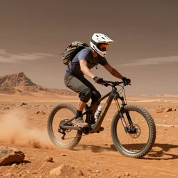 a mountain ride on mars, hyperrealism