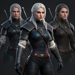 3 d model of ciri the witcher 5 amazing details 4 k beautiful ultra realistic sharp focus cinematic lightning highly detailed, digital painting, artstation, concept art, smooth, sharp focus, illustration, concept art in the style of jeehyung lee mirco cabbia, astor alexande