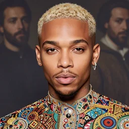 close up of doja cat, with colourful intricate, by edgar maxence and caravaggio and michael whelan and delacroix style, artistic, intricate drawing, light brazen, realistic fantasy, extremely detailed and beautiful aesthetic face, 8 k resolution, dramatic lighting