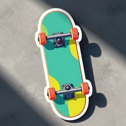 skateboard sticker vector graphics colorful