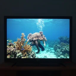 a tv underwater