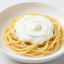 photo of yoghurt spaghetti