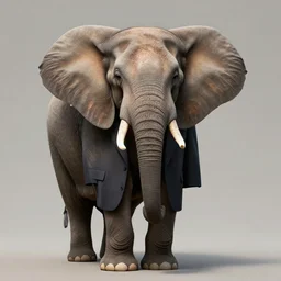 an elephant wearing suit, 8 k