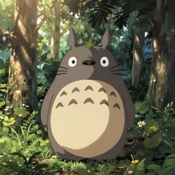 still from totoro by ghibli studio, sunny forest lanscape