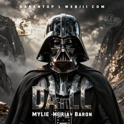 Darth Vader's heavy metal album cover