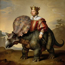portrait of an anthropomorphic ankylosaurus, dressed as an italian king, sandro bottecelli, 1 5 0 0
