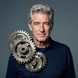 color studio photo of richard gere looking like gears